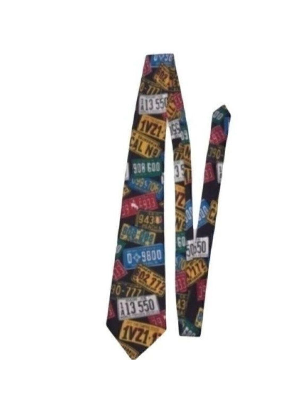 A. Rogers novelty tie “ license plates “ Themed Men’s Tie
